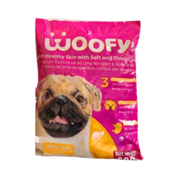 Thức ăn hạt cho chó WOOFY ALDULT DOG MEATMIX 500G Hỗn hợp thịt dưỡng lông