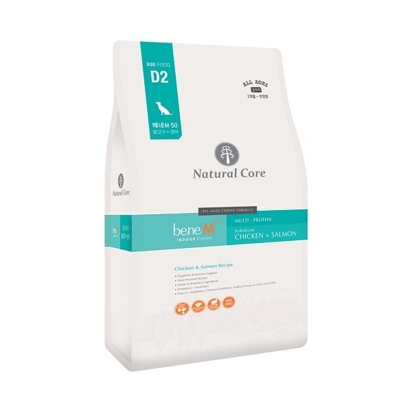 Thức ăn cho chó mọi lứa tuổi Natural Core D2 vị thịt gà &amp; cá hồi