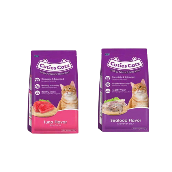 Thức ăn hạt cho mèo Cuties Catz Seafood Flavor